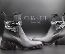 تصویر نیم بوت چرمی زنانه پاشنه کوتاه مدل اگنس 