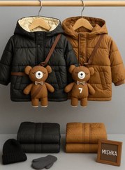 تصویر کاپشن تدی کیف دار 