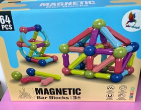 تصویر مگنت میله ای ۶۴ تیکه 