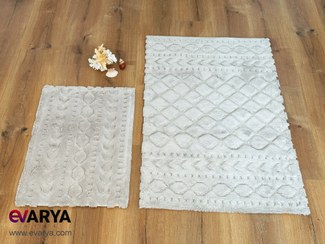 تصویر پادری پنبه ای ست دوتیکه برند HCW طرح Aztech رنگ طوسی روشن 