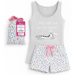 تصویر ست لباس راحتی پنتی ترکیه طرح پیشی 