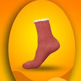 تصویر جوراب گیپور دار 