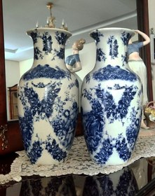 تصویر گلدان قلم آبی 