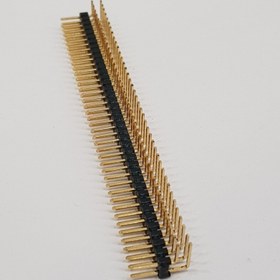 تصویر پین هدر 2x40 نری رایت 2.54 میلیمتر. Pin header 2x40 male Right angle 2.54mm Pitch 