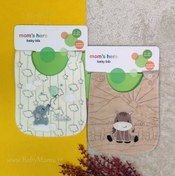 تصویر پیشبند نوزاد دکمه دار مخمل گلدوزی حیوانات 