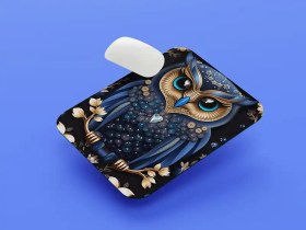 تصویر پد ماوس طرح جغد 