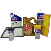 تصویر پکیج طلائی روغن موتور بهران | پژو 206 تیپ دو قبل از 85 با صافی فلزی بنزین 