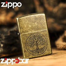 تصویر فندک زیپو اصل طرح درخت زندگی کد ۲۹۱۴۹-Zippo 29149 Tree Of Life 