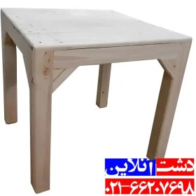 تصویر میز کرسی چوبی پنجاه در پنجاه 50*50 روس 