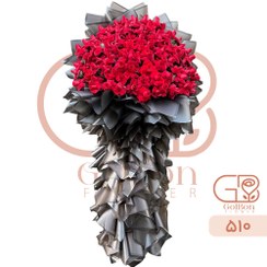 تصویر دسته گل ایستاده رز کد 510 