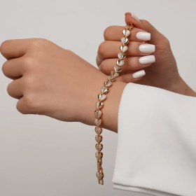 تصویر دستبند قلب نگینی Xuping 