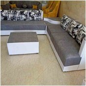 تصویر مبلمان راحتی ال کنج کم جا 