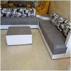 تصویر مبلمان راحتی ال کنج کم جا 