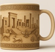 تصویر ماگ با طرح تخت جمشید زیبا 