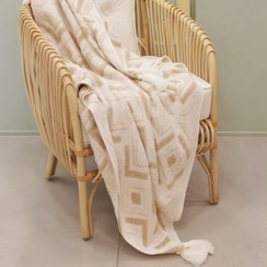 تصویر شال مبل پانچ کرم 