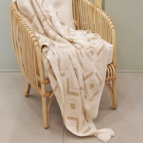 تصویر شال مبل پانچ کرم 