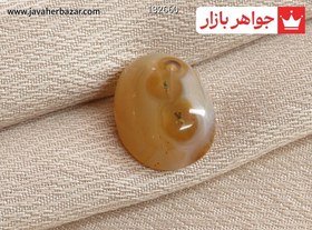 تصویر نگین عقیق هندی باباقوری سه چشم کد 132660 