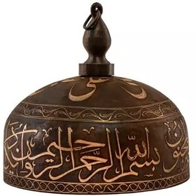 تصویر زنگ دواکاری نقره کوب طرح زورخانه کد 22002 