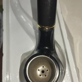 تصویر پیپ سنگی طرح مشکی ساده 