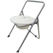 تصویر توالت فرنگی تاشوکلافدار (قیف ته بسته سطلی) کابوک کد k202 - رنگ:سفید 