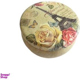 تصویر قوطی فلزی طرح پاریس رز 