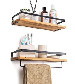 تصویر شلف و آویز حوله مدل AV01 سیترا shelf and hanger