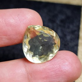 تصویر نگین سنگ کوارتز لیمویی معدنی آفریقایی ۱۶/۲ قیراط کد 28692 