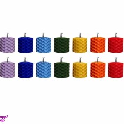 تصویر شمع بیزوکس مدل موم عسل مینی 33 مجموعه 14 عددی 