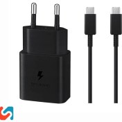 تصویر شارژر دیواری 15 وات سامسونگ مدل EP-T1510 به همراه کابل تبدیل USB-C 