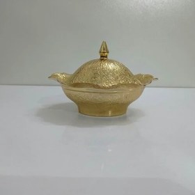 تصویر قندان بیضی طلایی 