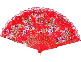 تصویر بادبزن دستی رنگی 