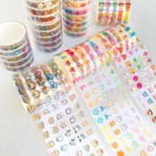 تصویر استیکر رولی مینی ۵۰۰ تایی شفاف 