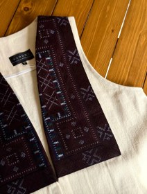 تصویر ست جلیقه و شلوارک خوس دوزی قجری 