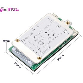 تصویر ماژول شارژ باتری لیتیوم-یون 7 سل 30 آمپر - 29.4 ولت دارای کانکتور BMS module 7s - 30A - 29.4V with wired connector