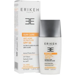 تصویر فلوئید ضد آفتاب و ضد جوش SPF50 بی رنگ اریکه ERIKEH 