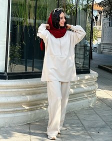 تصویر ستfall - نسکافه ای / فری سایز(۳۶تا۴۶) / شلوار۱۰۵_هودی۷۰ 