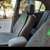 تصویر عرقگیر نمدی صندلی خودرو رنگ مشکی 