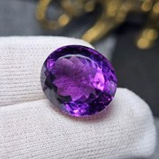 تصویر نگین درشت سنگ آمیتیست معدنی کد 36497 