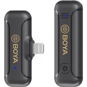 تصویر میکروفون بی سیم بویا تک مخاطب آیفونی مدل Boya-WM3T2-D1 Boya wireless microphone BY-WM3T2-D1