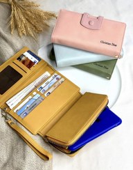 تصویر کیف پول زنانه مدل KZD42-760 با دسته و زیپ 