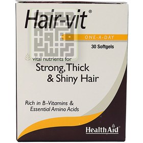 تصویر قرص هیرویت هلث اید 30 عددی ا Health Aid Hair-Vit 30 Cap Health Aid Hair-Vit 30 Cap