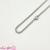 تصویر گردنبند مردانه ویتالی ۶۰ سانت استیل نقره ای 