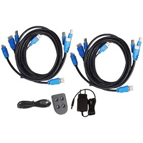 تصویر سوییچ KVM اتوماتیک چهار پورت کی نت K-H624 K-net K-H624 KVM Video Switcher 4 Input