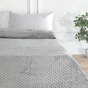 تصویر پتوی بزرگ خاکستری مروارید جوانه دوتایی اورجینال Merinos 