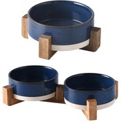 تصویر پایه چوبی ظروف سرامیکی حناپت - مدل(تکی) 