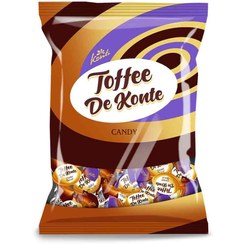 تصویر شکلات پذیرایی فله روسی کنتی Toffee DeKonte Creme Flavor Candies با فیلینگ شیر 