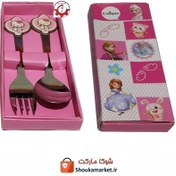 تصویر ست قاشق و چنگال کودک Unique یونیک طرح Hello Kitty هلو کیتی HGS-014 