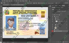 تصویر فایل لایه باز آیدی کارت دومینیکن (Dominican ID Card) 