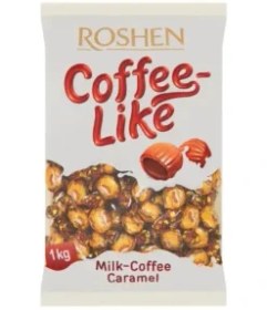 تصویر آبنبات شیری کافی لایک روشن با مغز کاراملی Roshen Coffee Like Milk Coffee Candy 1 kg