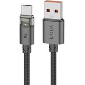 تصویر کابل شارژ فست USB TO TYP C برند VIDVIE مدل 4038 